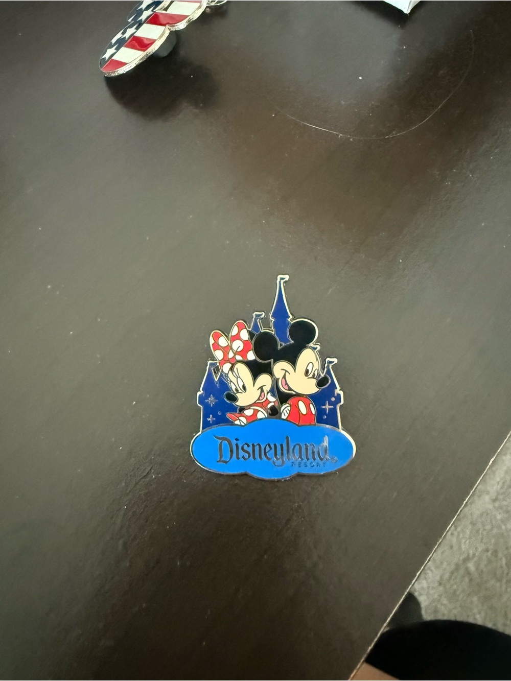 Disney Disneyland Mickey & Minnie Red Blue Enamel Pin
